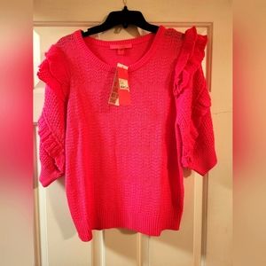 Lilly Pulitzer Pink Short Sleeve Sweater
